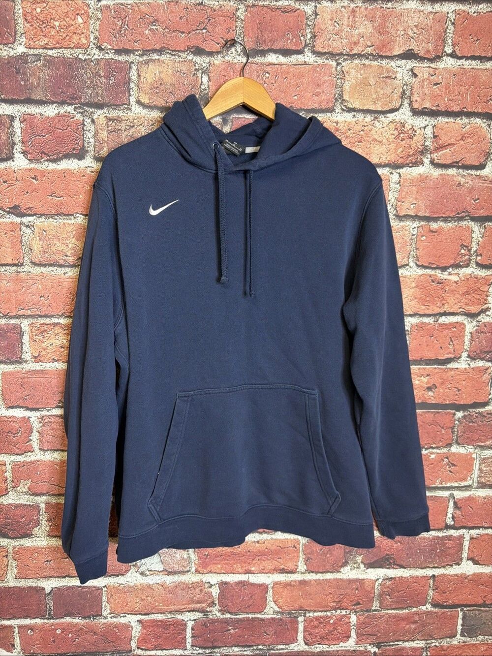 Nike Hoodie Mens XL Blue Sportswear Fleece Pullover Solo Swoosh 835585
